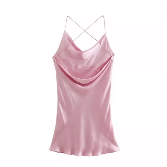 Pink satin slip size small - Picture 3 of 3